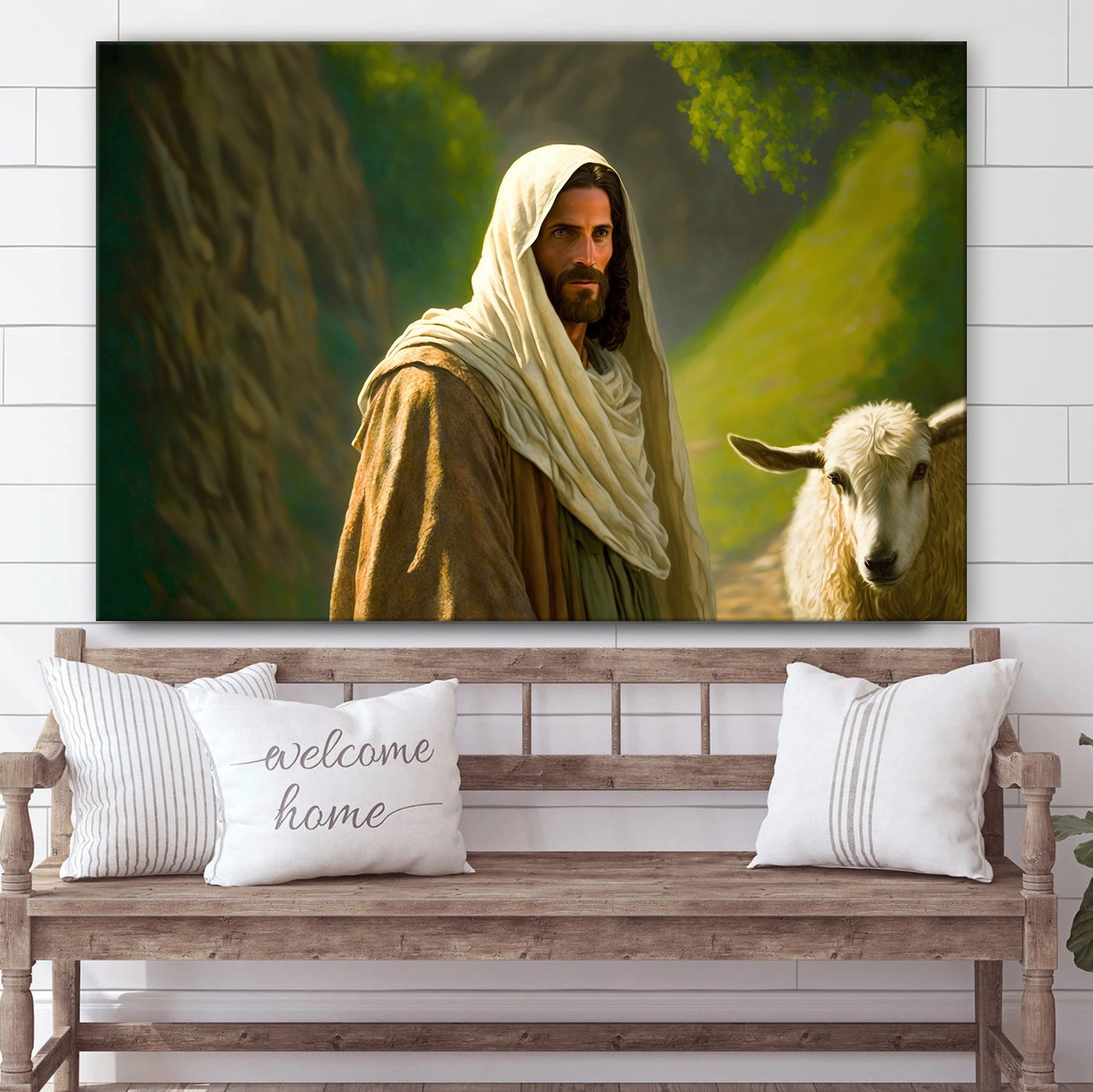 Jesus Christ Portrait Christian Artwork Religious - Canvas Pictures - Jesus Canvas Art - Christian Wall Art