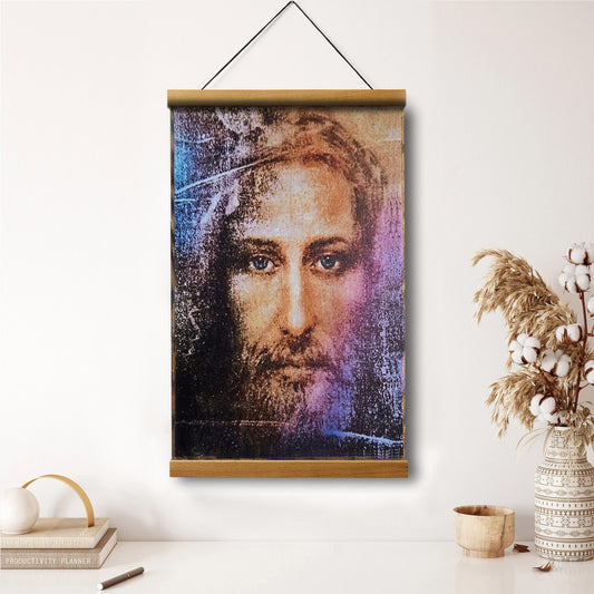 Jesus Christ Portrait Hanging Canvas Wall Art - Jesus Portrait Picture - Religious Gift - Christian Wall Art Decor