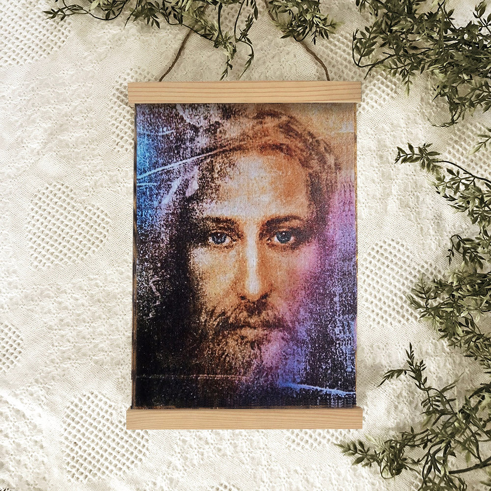Jesus Christ Portrait Hanging Canvas Wall Art - Jesus Portrait Picture - Religious Gift - Christian Wall Art Decor