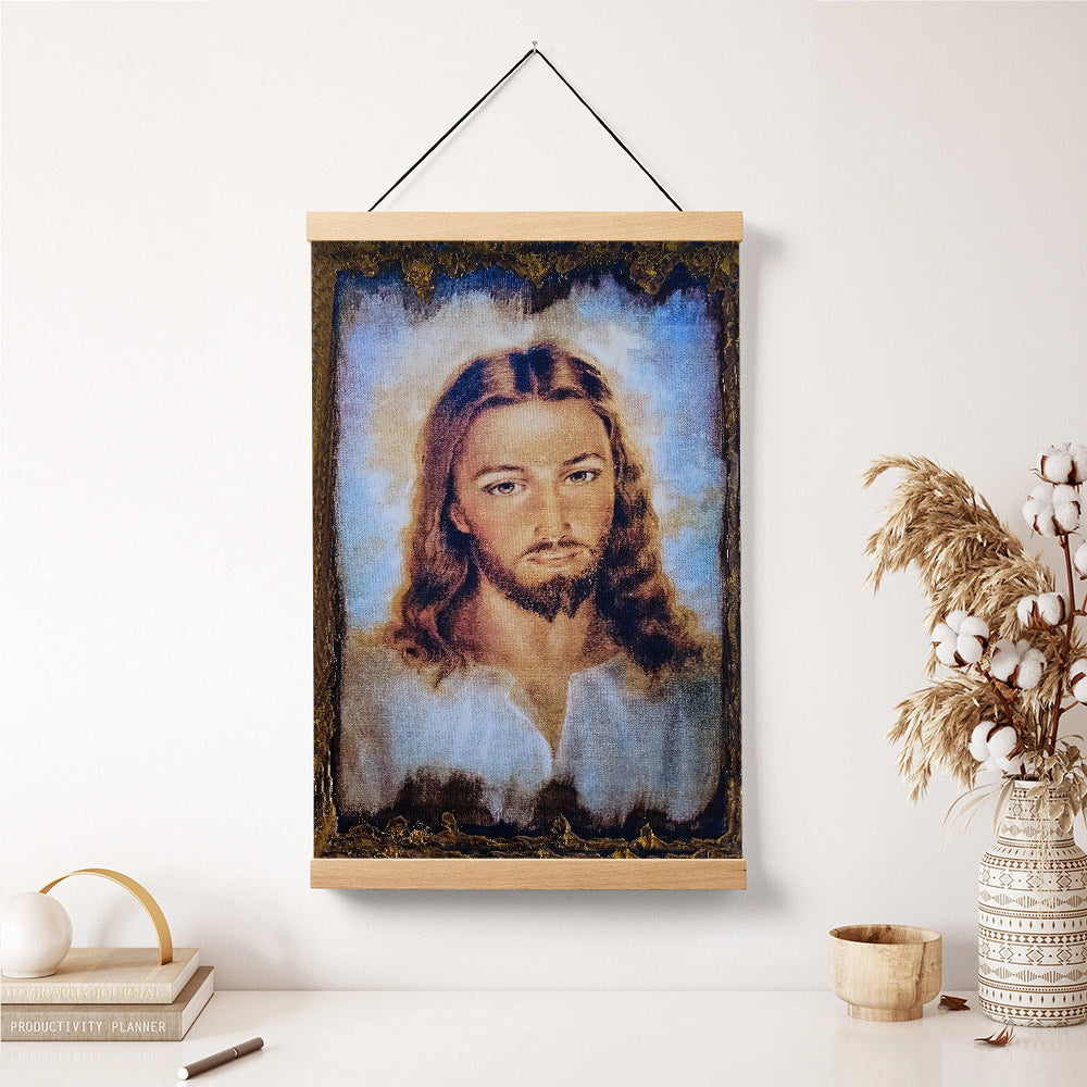 Jesus Christ Portrait Hanging Canvas Wall Art 1 - Jesus Portrait Picture - Religious Gift - Christian Wall Art Decor
