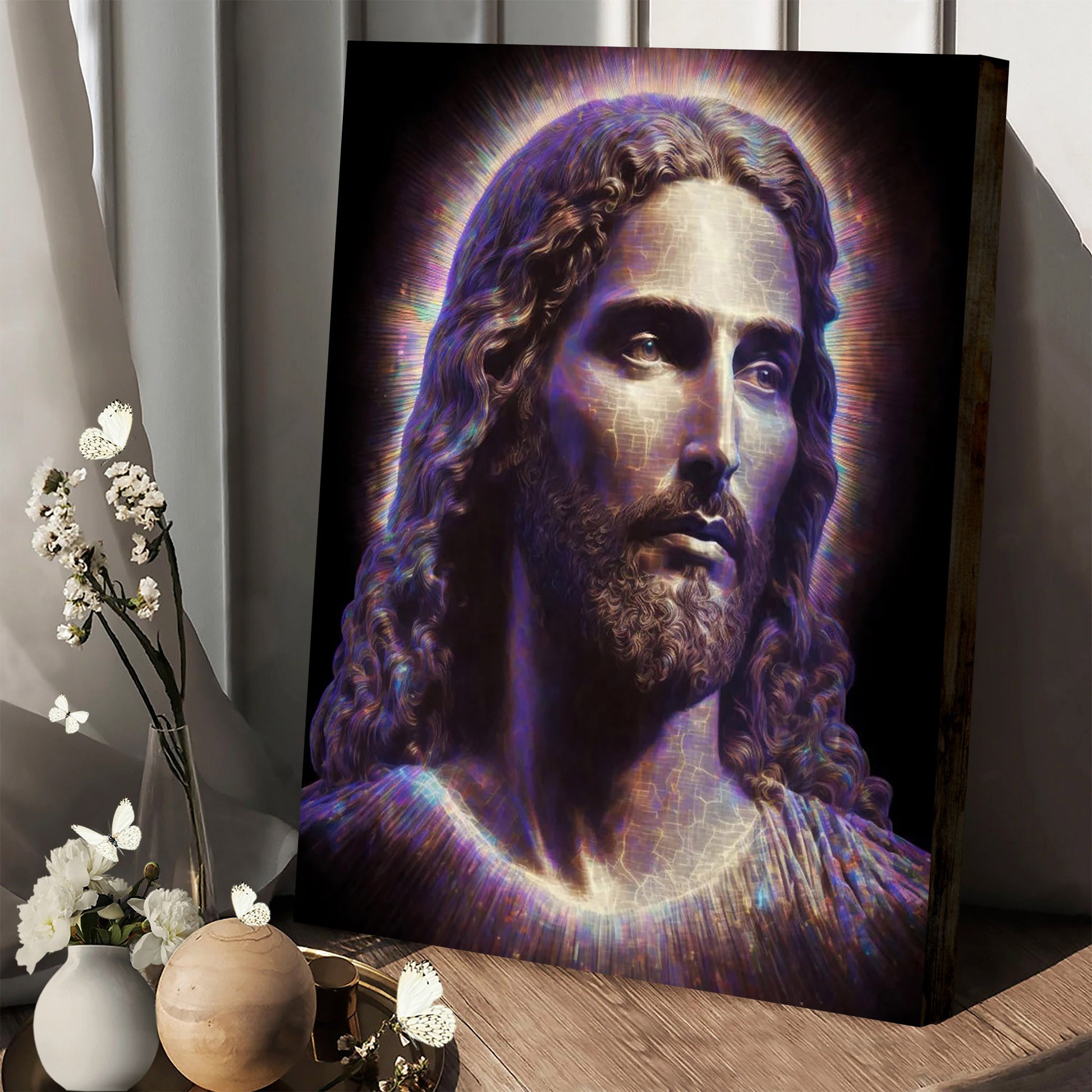 Jesus Christ Portrait Illustration - Jesus Canvas Art - Christian Wall Art