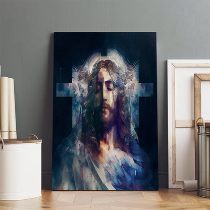 Jesus Christ Portrait Illustration Spiritual Art - Jesus Canvas Art - Christian Wall Canvas