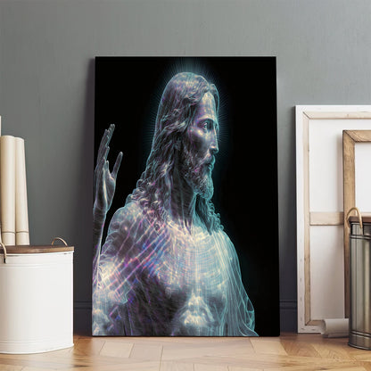 Jesus Christ Portrait Illustration Spiritual Art Bible Art - Jesus Canvas Art - Christian Wall Canvas