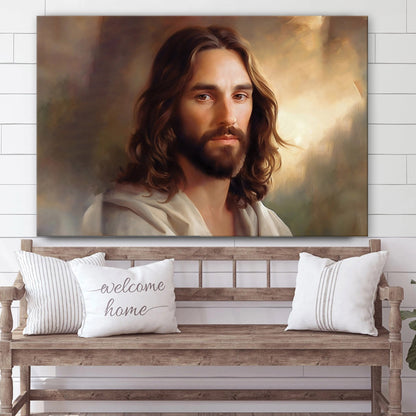 Jesus Christ Portrait Oil Painting Christian Art 1 - Canvas Pictures - Jesus Canvas Art - Christian Wall Art