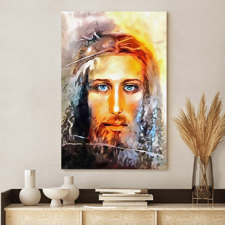 Jesus Christ Portrait Painting Canvas - Jesus Portrait Picture - Religious Gift - Christian Wall Art Decor