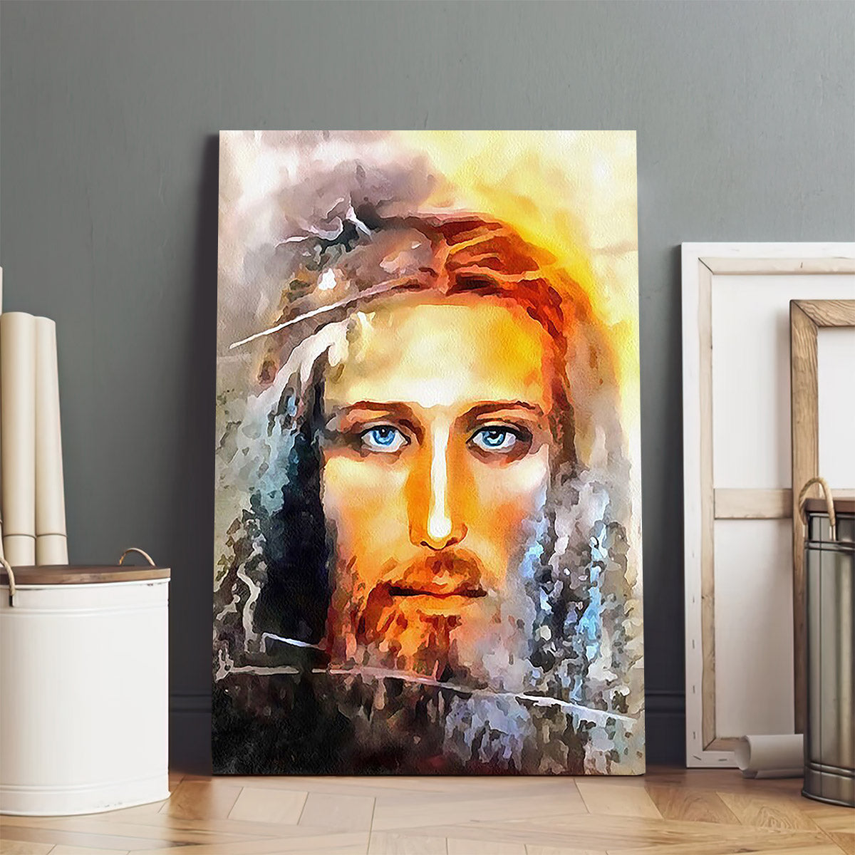 Jesus Christ Portrait Painting Canvas - Jesus Portrait Picture - Religious Gift - Christian Wall Art Decor
