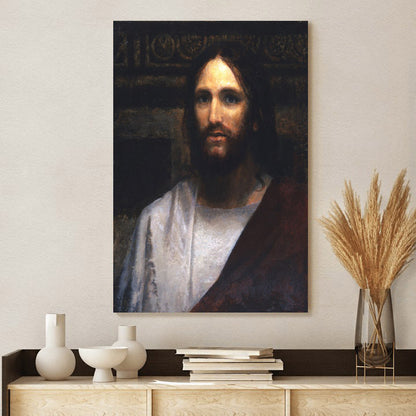 Jesus Christ Portrait Son Of Man Canvas Pictures - Religious Canvas Wall Art - Christian Paintings For Home