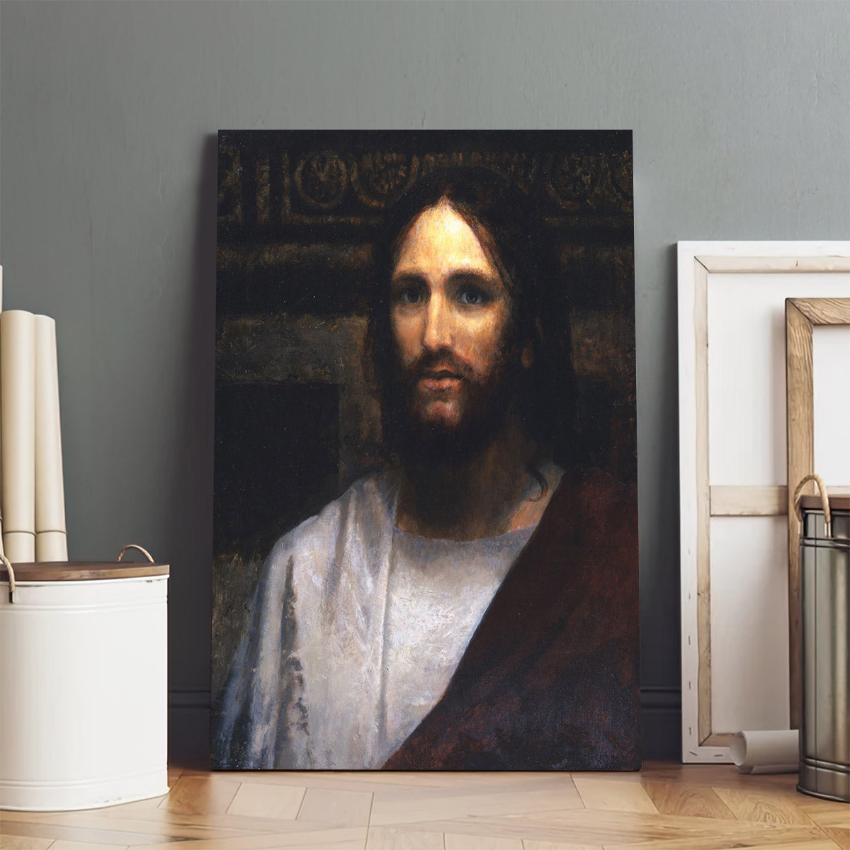 Jesus Christ Portrait Son Of Man Canvas Pictures - Religious Canvas Wall Art - Christian Paintings For Home