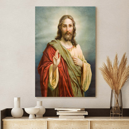 Jesus Christ Potrait Canvas Picture - Jesus Christ Canvas Art - Christian Wall Canvas