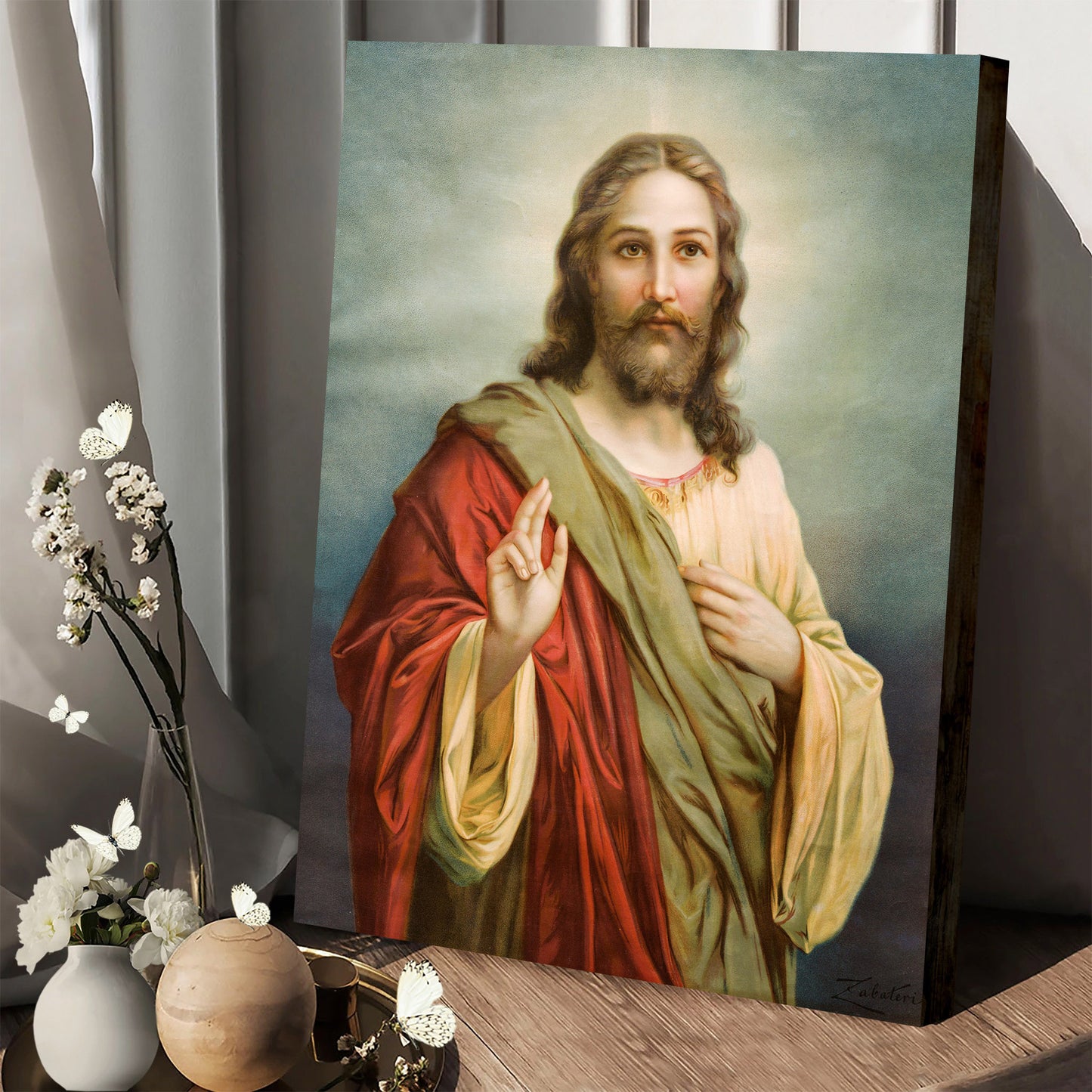 Jesus Christ Potrait Canvas Picture - Jesus Christ Canvas Art - Christian Wall Canvas