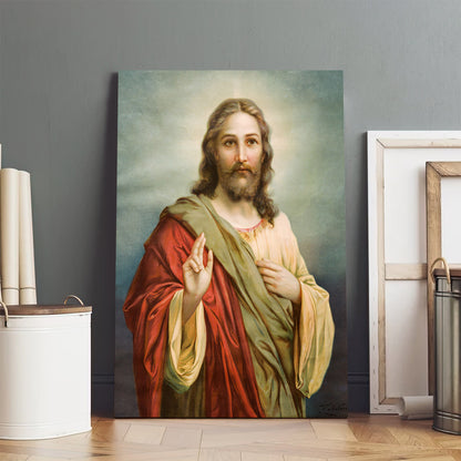 Jesus Christ Potrait Canvas Picture - Jesus Christ Canvas Art - Christian Wall Canvas