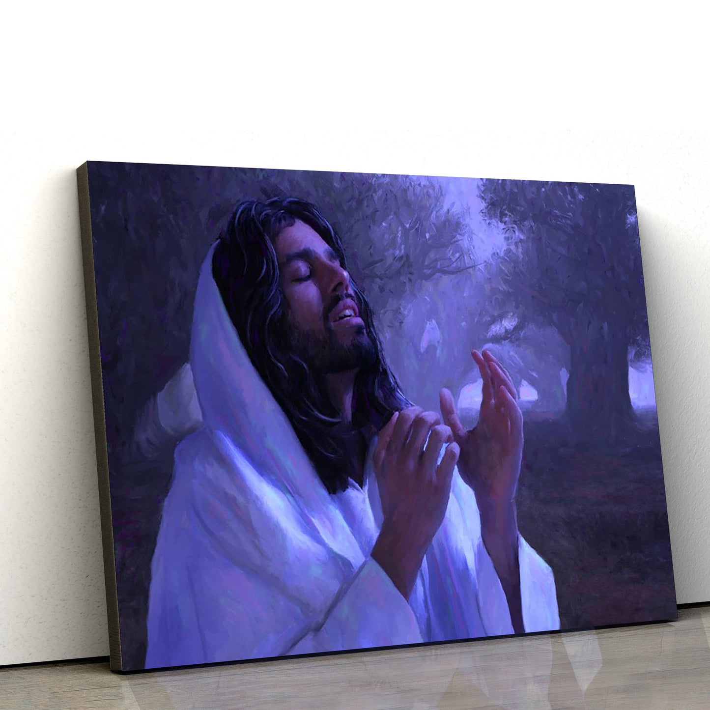 Jesus Christ Praying Canvas Pictures - Jesus Christ Canvas Art - Christian Wall Canvas