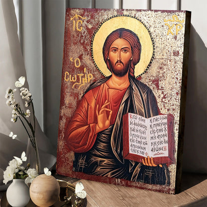 Jesus Christ Religious Canvas Wall Art - Jesus Portrait Picture - Religious Gift - Christian Wall Art Decor
