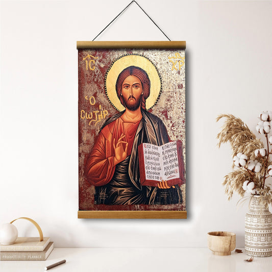 Jesus Christ Religious Hanging Canvas Wall Art - Jesus Portrait Picture - Religious Gift - Christian Wall Art Decor