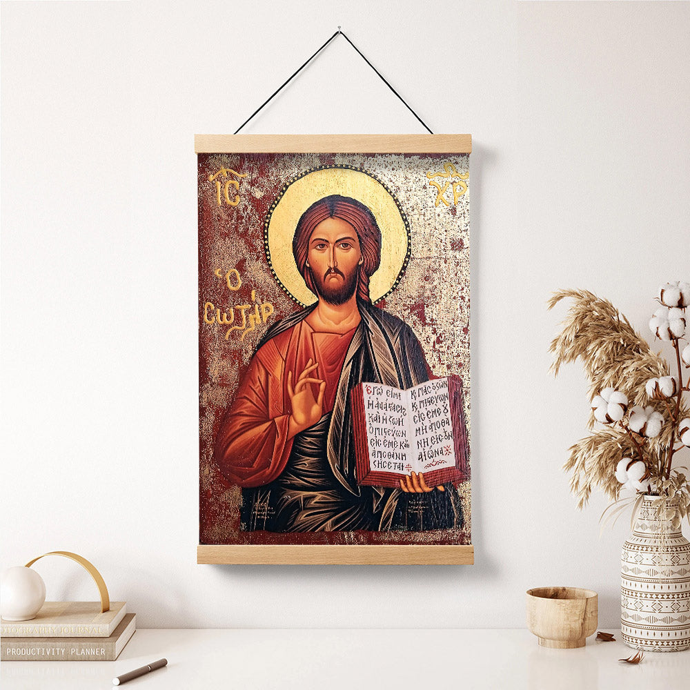 Jesus Christ Religious Hanging Canvas Wall Art - Jesus Portrait Picture - Religious Gift - Christian Wall Art Decor