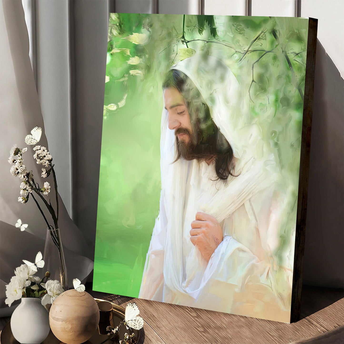 Jesus Christ Smiling Canvas Pictures - Jesus Christ Art - Christian Canvas Wall Art