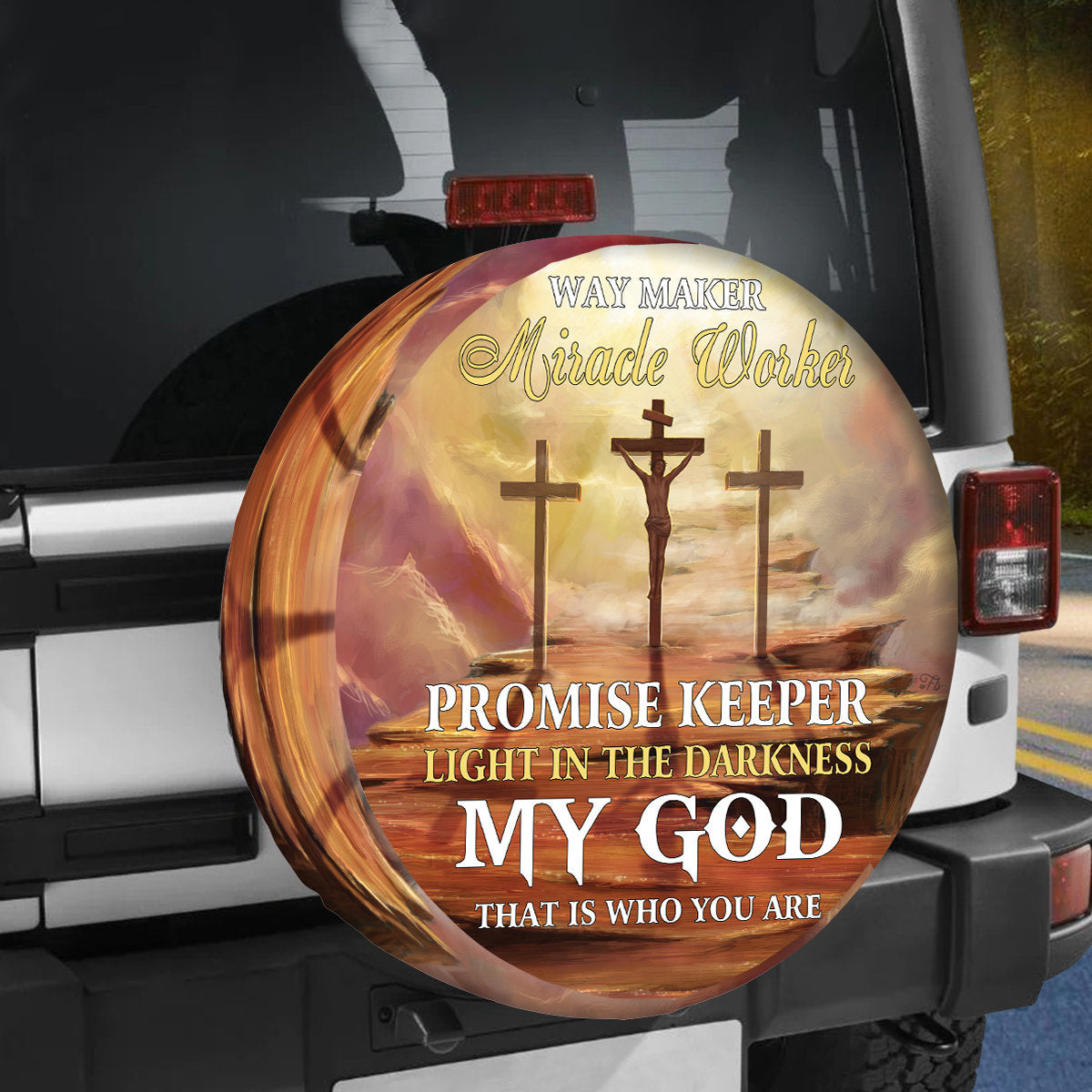 Jesus Christ Spare Tire Cover Car Accessories - Christian Tire Cover
