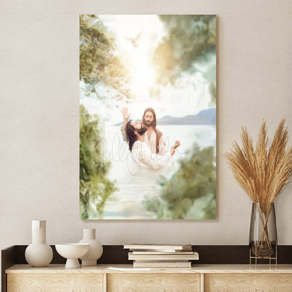 Jesus Christ The Gateway Baptism - Jesus Canvas Art - Christian Wall Art