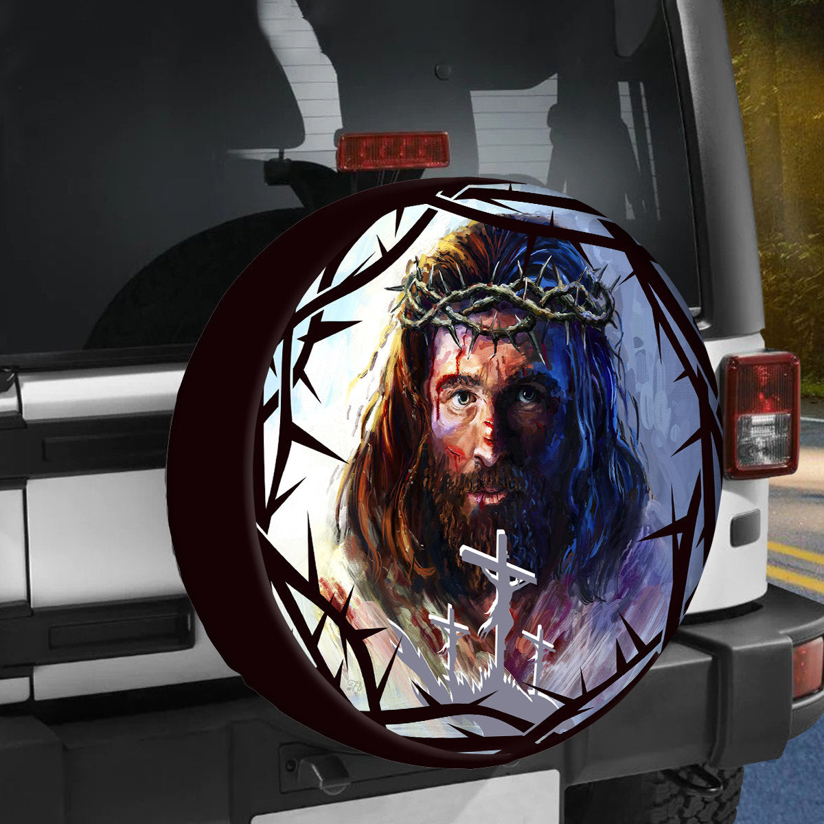 Jesus Christ The God Spare Tire Cover - Christian Tire Cover