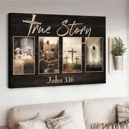 Jesus Christ The Lamb Of God True Story Canvas Wall Art - Jesus Canvas Pictures - Christian Wall Posters