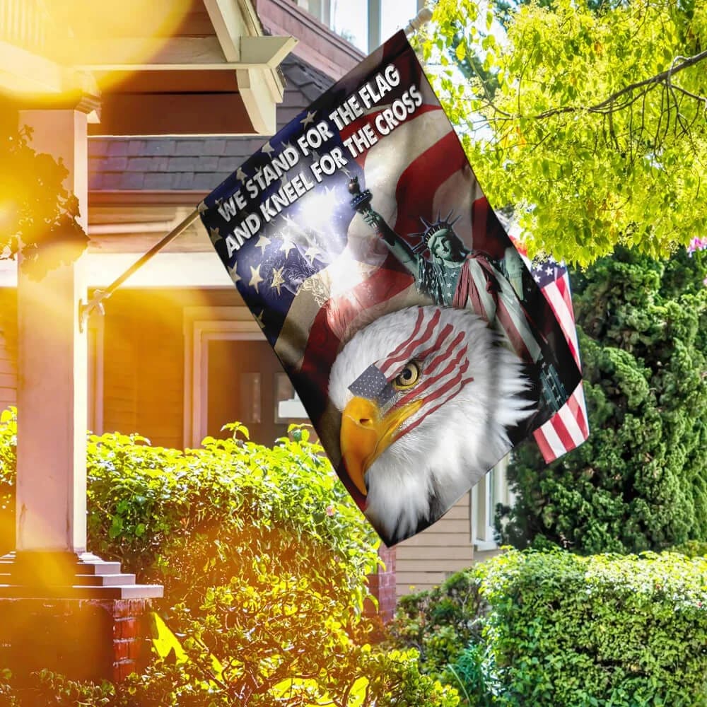 Jesus Christ United We Stand Flag - Outdoor Christian House Flag - Christian Garden Flags