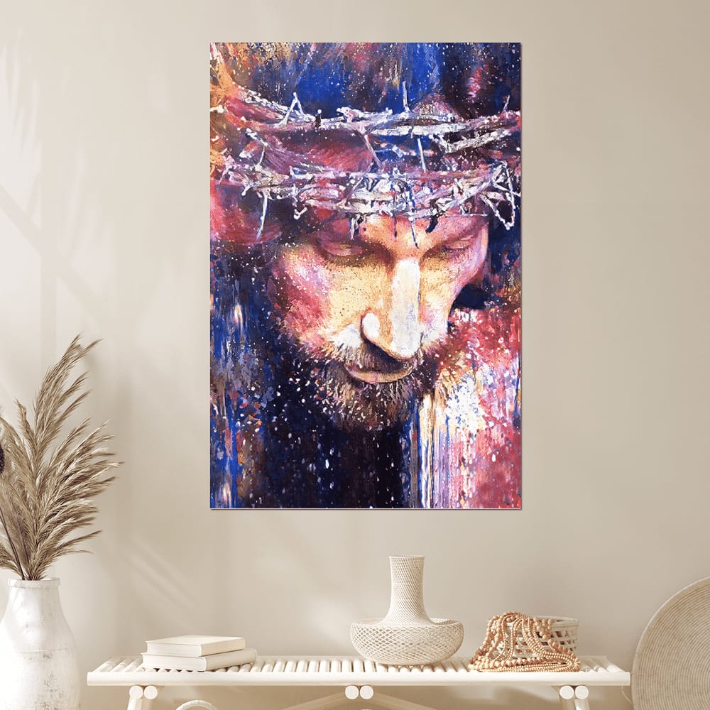 Jesus Christ Watercolor Painting Canvas Posters - Christian Wall Posters - Religious Wall Decor