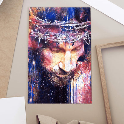 Jesus Christ Watercolor Painting Canvas Posters - Christian Wall Posters - Religious Wall Decor