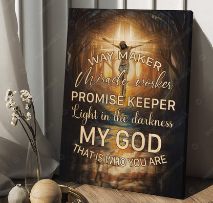 Jesus Christ Way Maker Miracle Worker Canvas - Canvas Decor Ideas