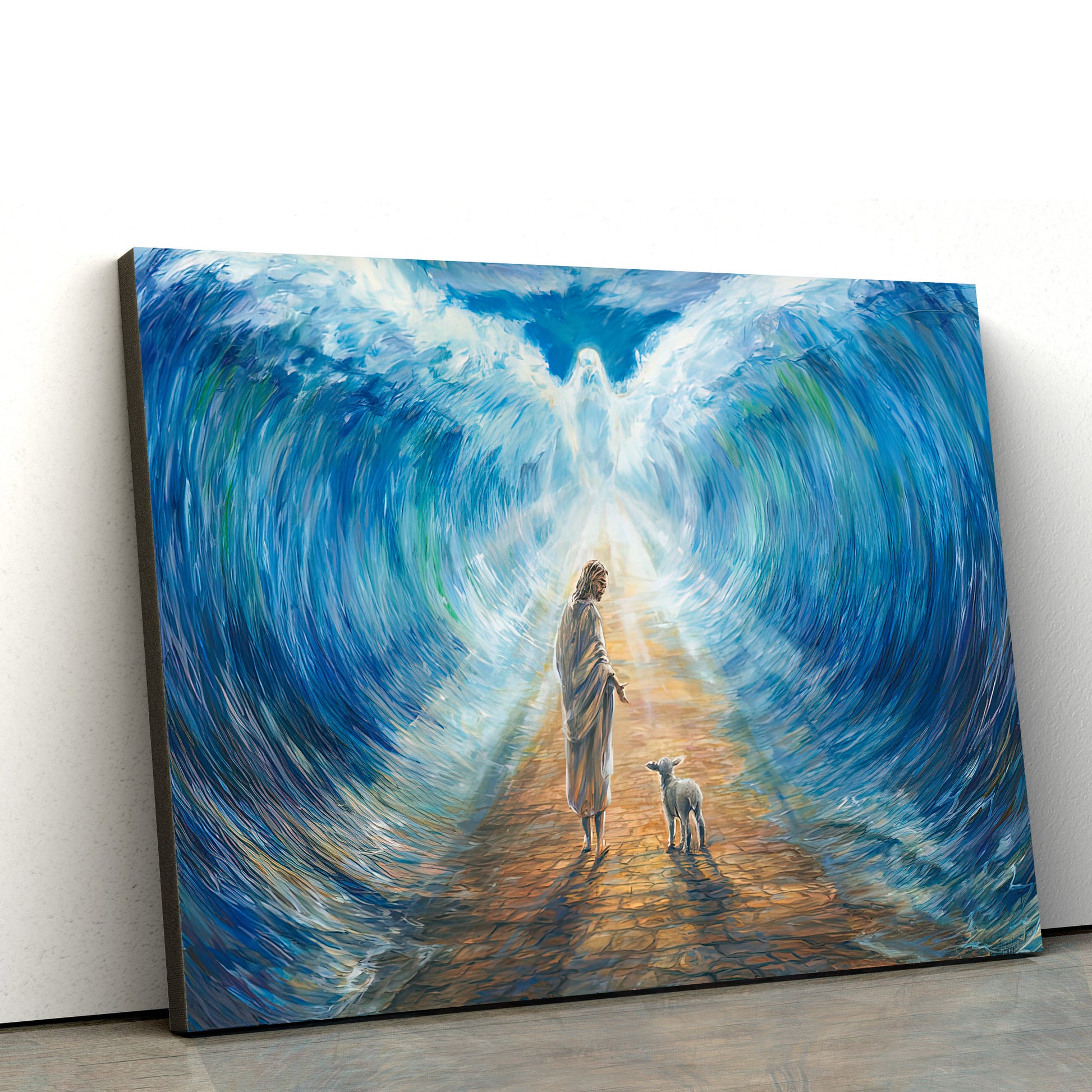 Jesus Christ With A Lamb Canvas Posters - Jesus Canvas Pictures - Christian Canvas Art