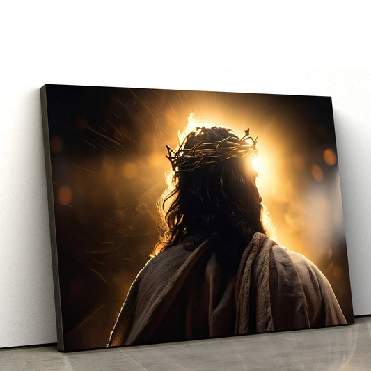 Jesus Christ With Crown Of Thorns - Canvas Pictures - Jesus Canvas Art - Christian Wall Art