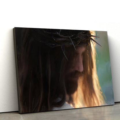 Jesus Christ With Crown Of Thorns Canvas Art - Jesus Christ Pictures - Jesus Wall Art - Christian Wall Decor