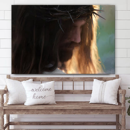 Jesus Christ With Crown Of Thorns Canvas Art - Jesus Christ Pictures - Jesus Wall Art - Christian Wall Decor