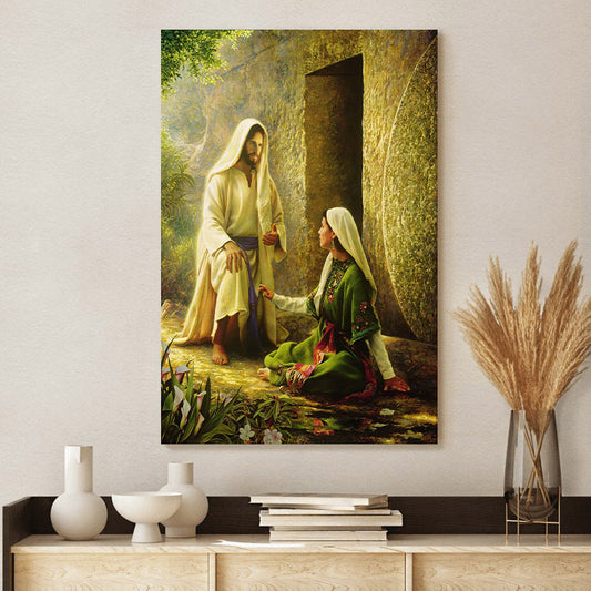 Jesus Christ With Mary Magdalene Canvas Wall Art - Jesus Christ Canvas - Christian Wall Art