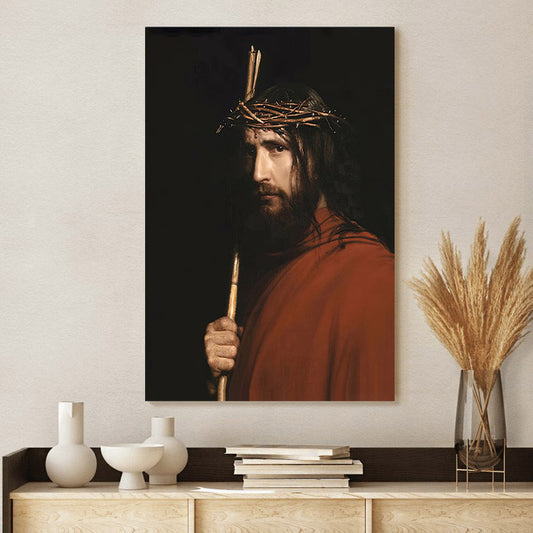 Jesus Christ With Thorns Canvas Pictures - Jesus Canvas Painting - Christian Canvas Prints