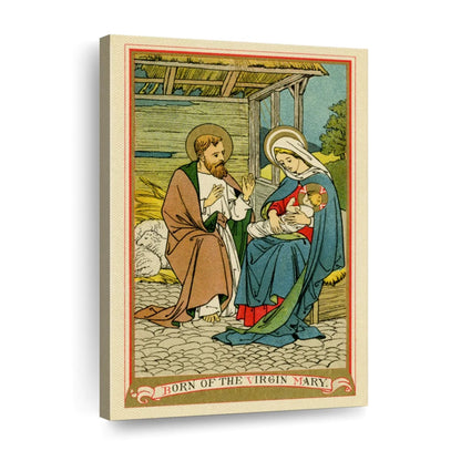 Jesus Christ's Birth Canvas Wall Art - Canvas Religious Wall Art - Christian Wall Decor Living Room