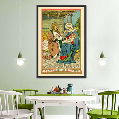 Jesus Christ's Birth Canvas Wall Art - Canvas Religious Wall Art - Christian Wall Decor Living Room