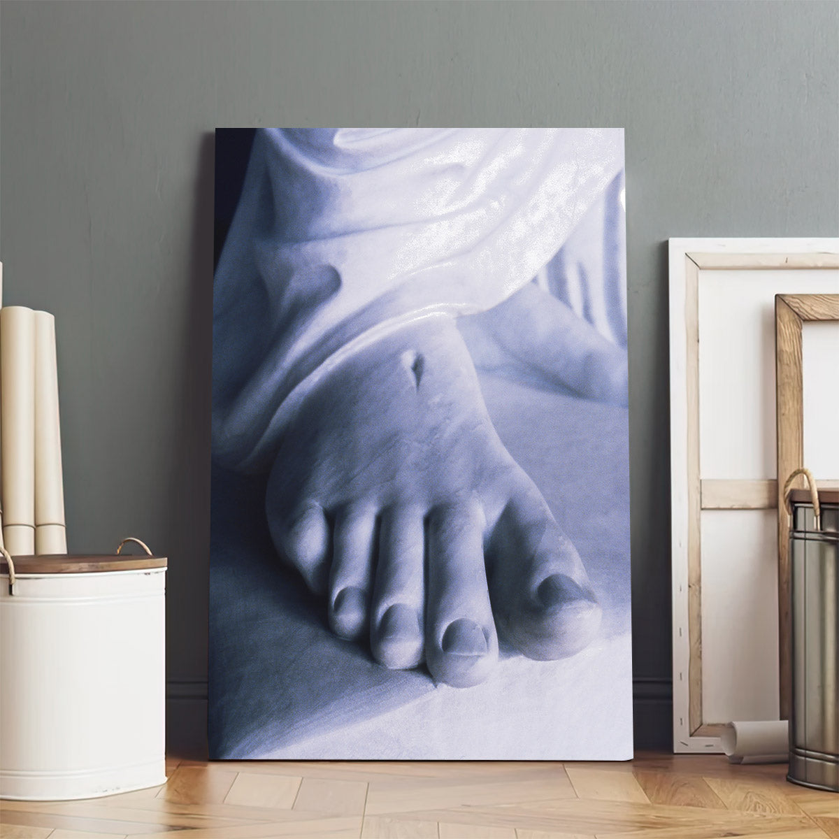 Jesus Christ's Foot Canvas Pictures - Religious Canvas Wall Art - Christian Paintings For Home