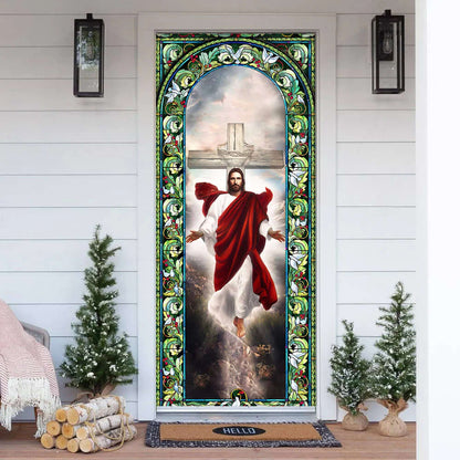 Jesus Christian Door Cover - Religious Door Decorations - Christian Home Decor
