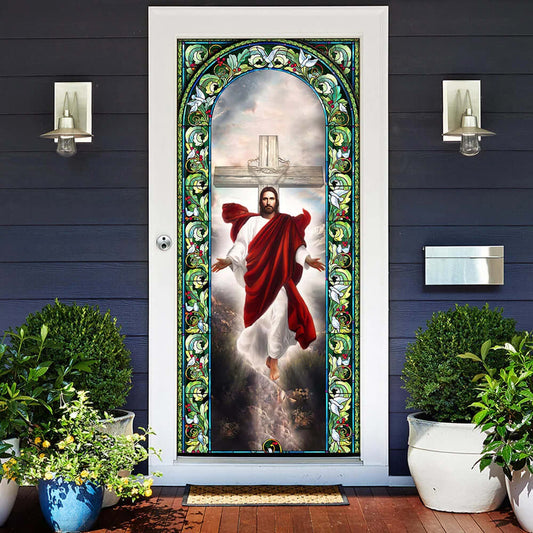 Jesus Christian Door Cover - Religious Door Decorations - Christian Home Decor