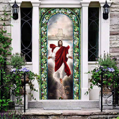 Jesus Christian Door Cover - Religious Door Decorations - Christian Home Decor