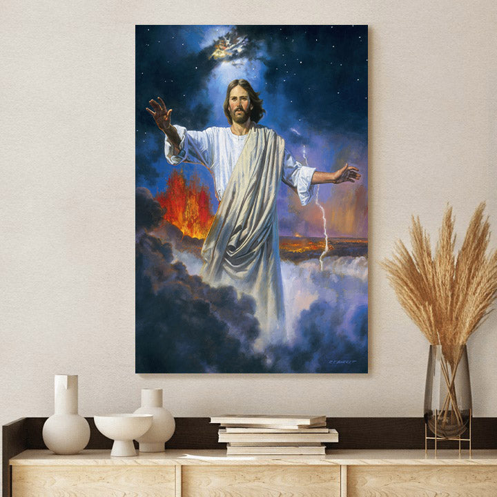 Jesus Christian God Canvas Picture - Jesus Christ Canvas Art - Christian Wall Canvas