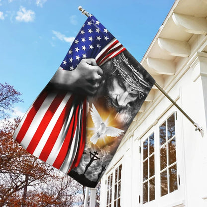 Jesus Christian Peace House Flags - Christian Garden Flags - Outdoor Christian Flag