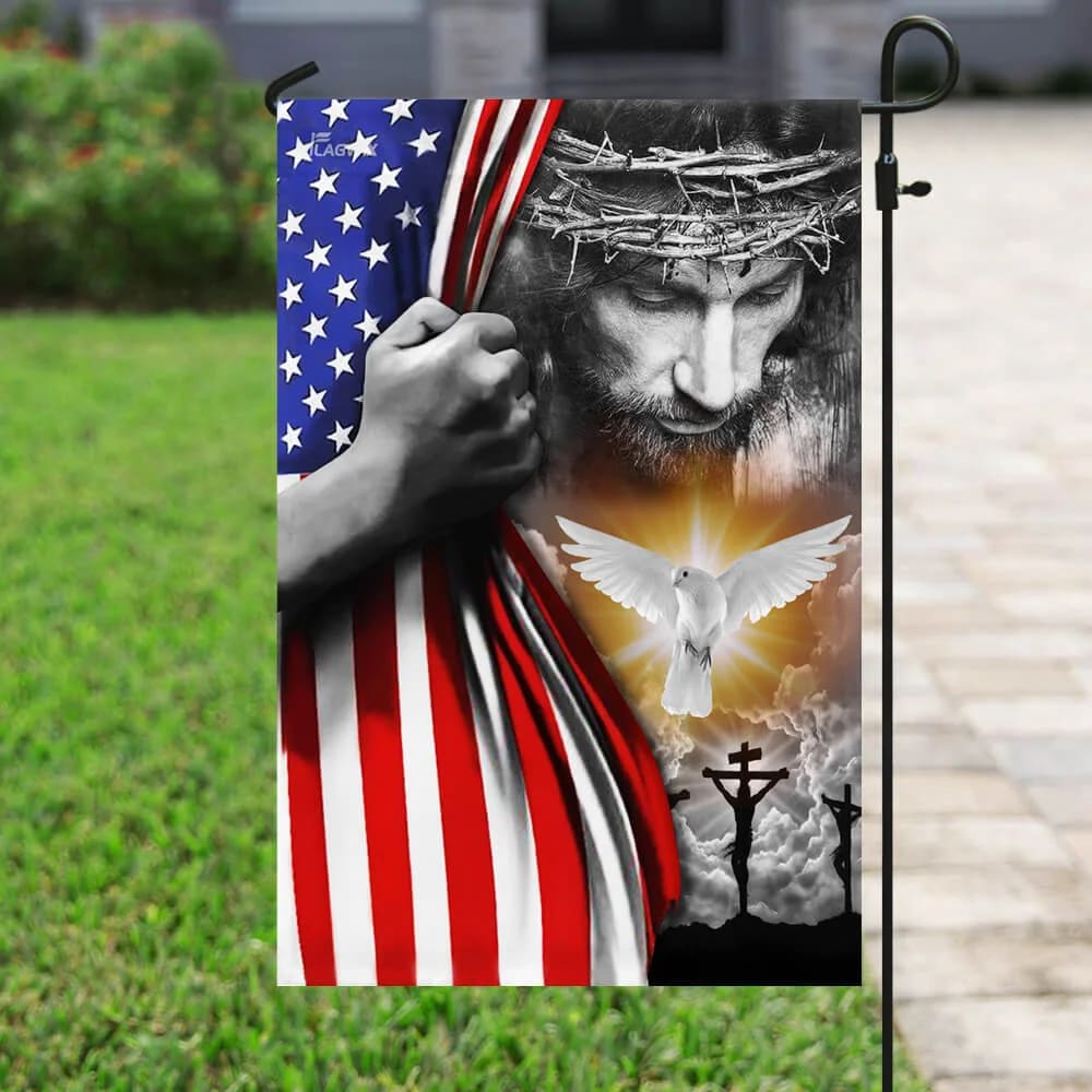 Jesus Christian Peace House Flags - Christian Garden Flags - Outdoor Christian Flag