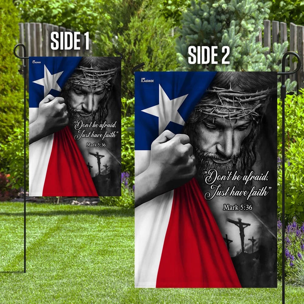 Jesus Christian Texas House Flags - Christian Garden Flags - Outdoor Christian Flag