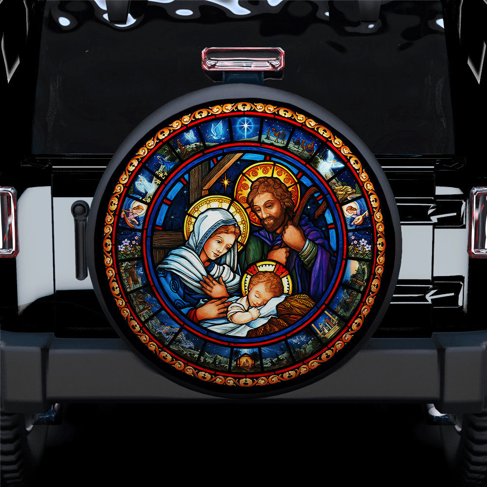 Jesus Christmas Car Spare Tire Covers - Gift For Campers