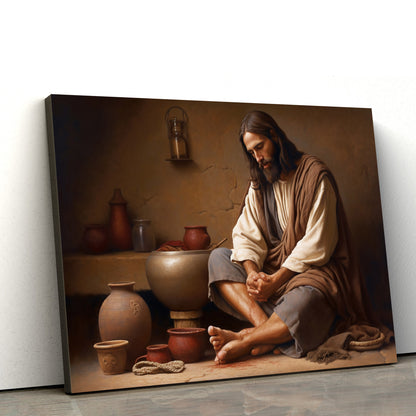 Jesus Clasped His Hands - Canvas Picture - Jesus Christ Canvas - Christian Wall Art