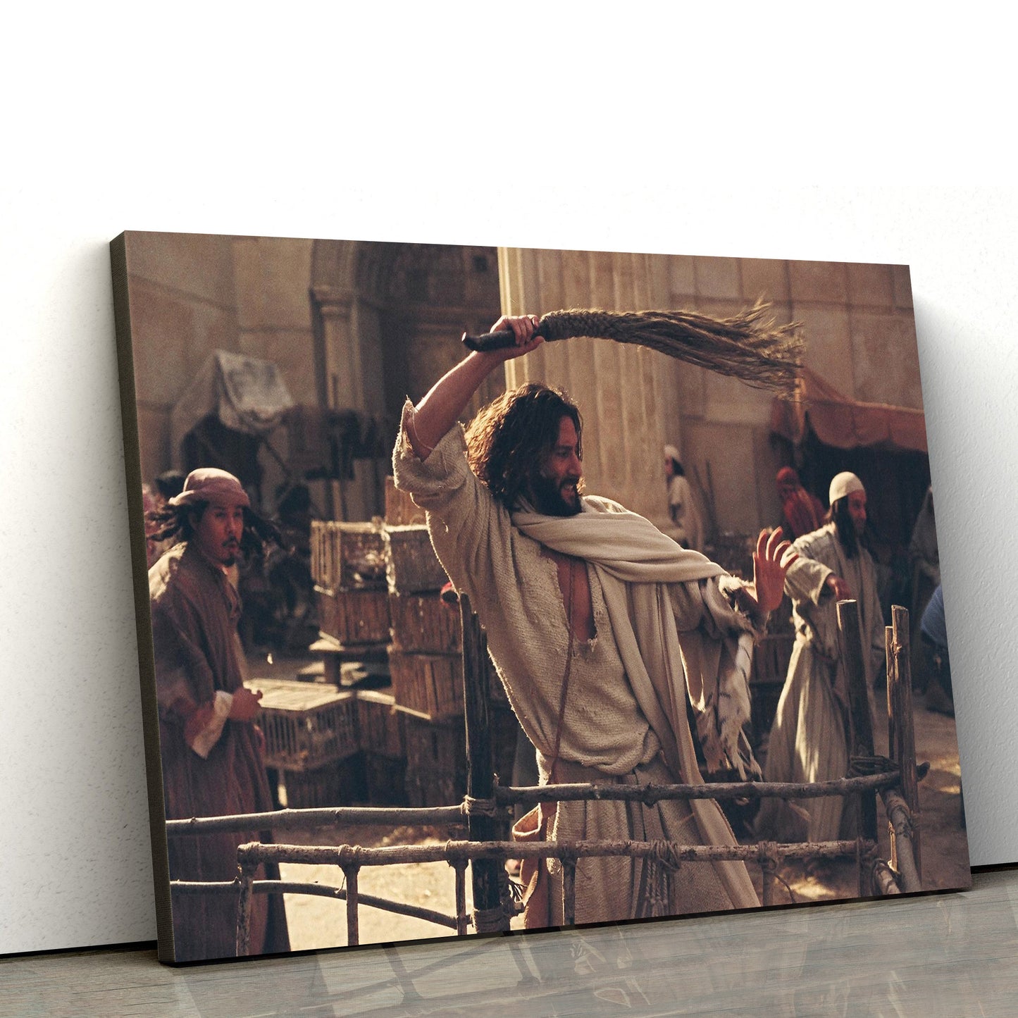 Jesus Cleansing The Temple - Jesus Canvas Wall Art - Christian Wall Art
