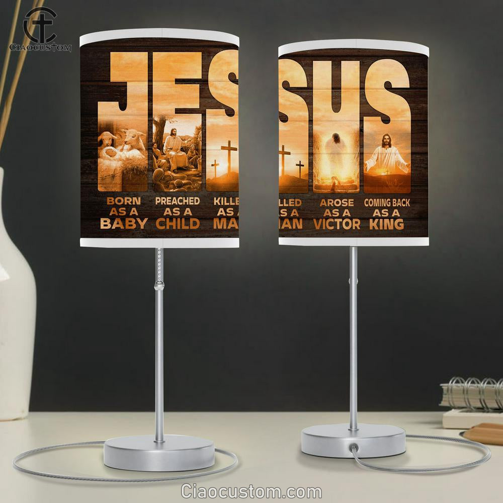 Jesus Coming Back As A King Large Table Lamp - Christian Table Lamp Prints - Religious Table Lamp Art