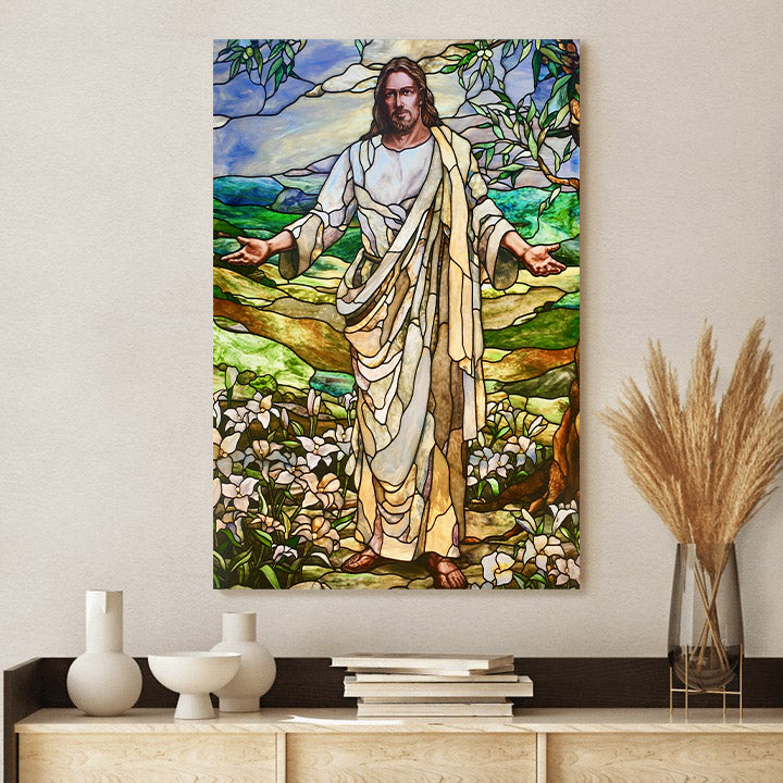 Jesus Consider The Lilies Canvas Posters - Christian Wall Art - Ciaocustom