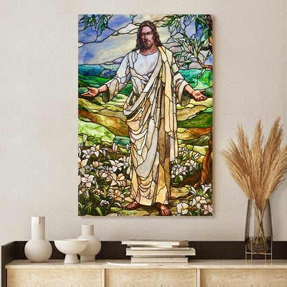 Jesus Consider The Lilies Canvas Posters - Christian Wall Art - Ciaocustom